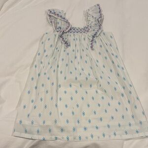 Charming Blue Floral Kids Casual Dress